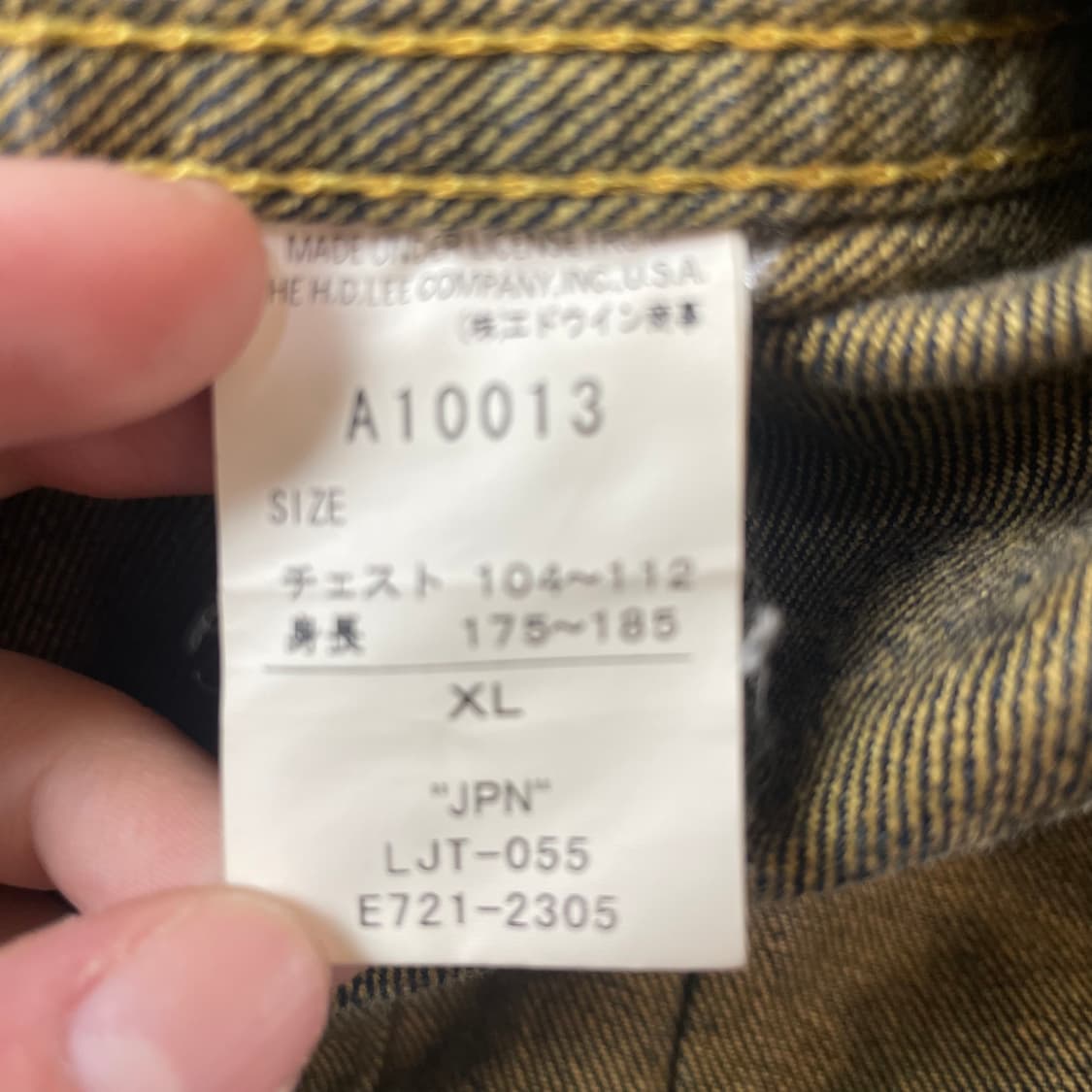 LEE x ROSSO 빈티지 인디고 데님 트러커 자켓 XL 상품이미지6