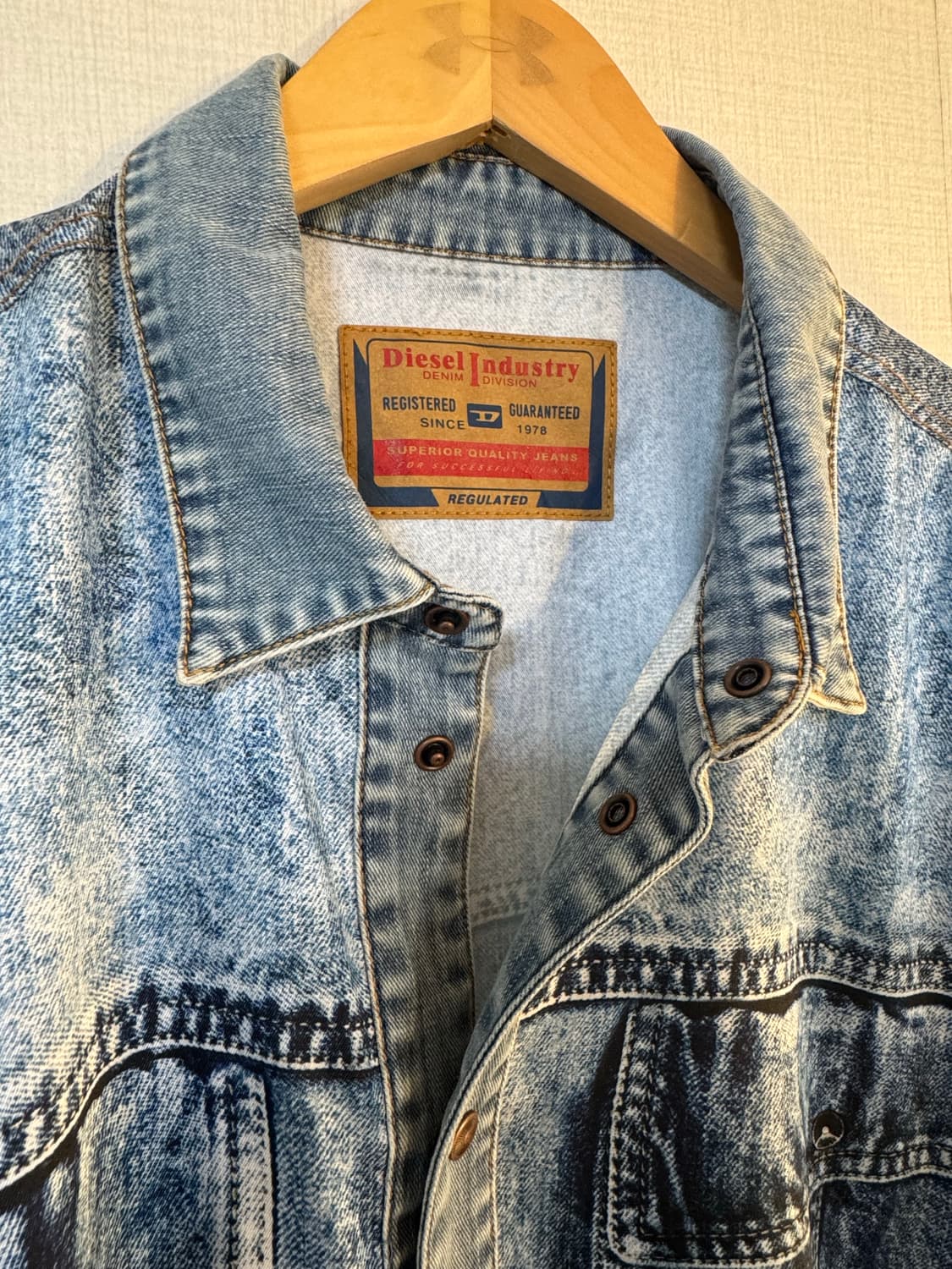 [XL]Diesel 디젤 S GILLY 워싱 데님셔츠 상품이미지4