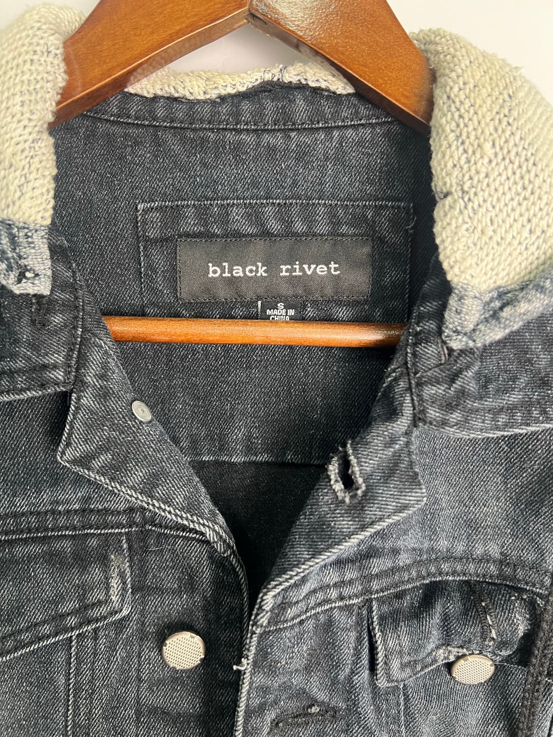 black oved 데님 자켓 상품이미지2
