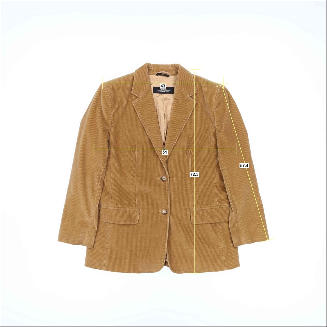 [66-77] 막스마라 코듀로이 블레이저 자켓 (바지서비스) N6910 상품이미지9