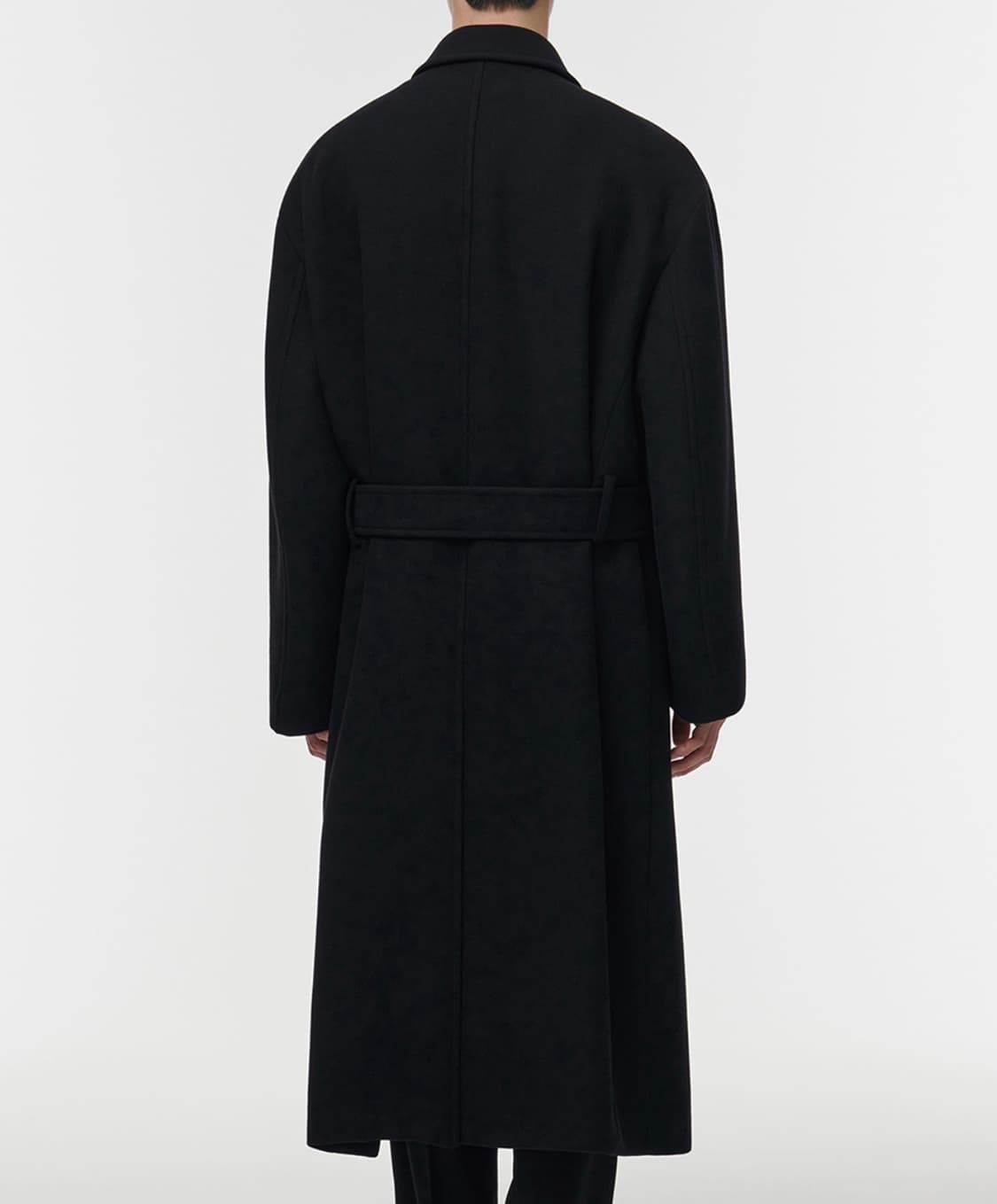 무신사스탠다드 울 블렌드 맥시 발마칸 로브 코트 [블랙]  상품이미지3
