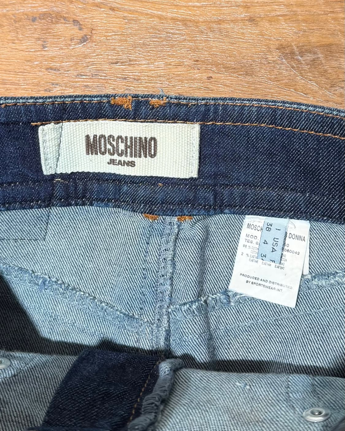 모스키노 진스 데님 포켓 더블버튼 미니 스커트 상품이미지7