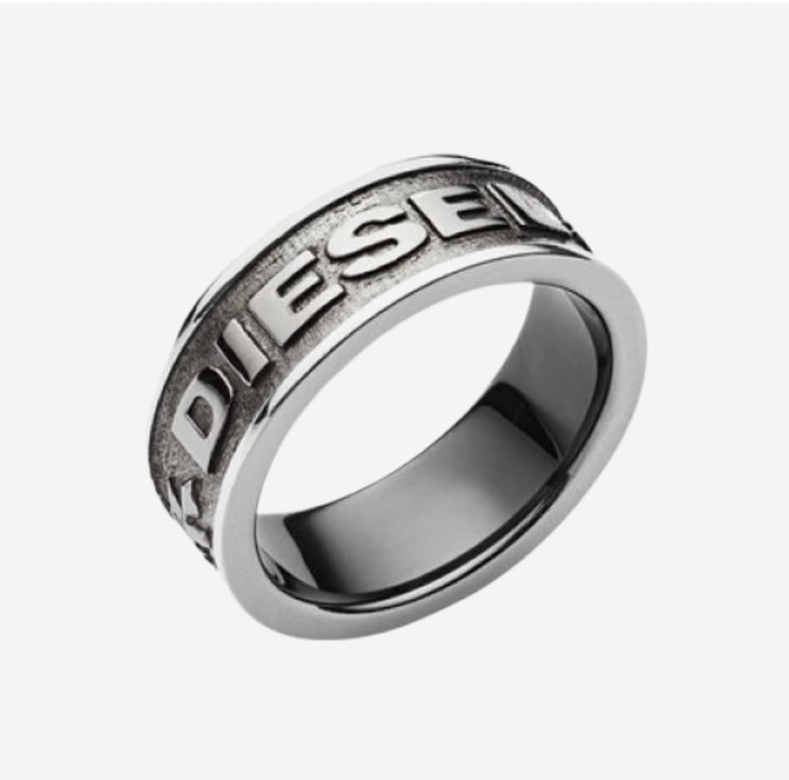 디젤 Dx1108 스테인리스 스틸 밴드 링 실버 11.5호 상품이미지1