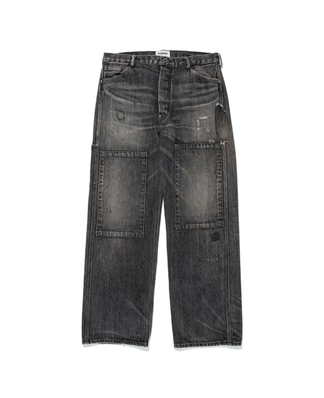 바우와우 Bowwow 30s 리페어 더블니 데님 워크 팬츠 L 상품이미지1