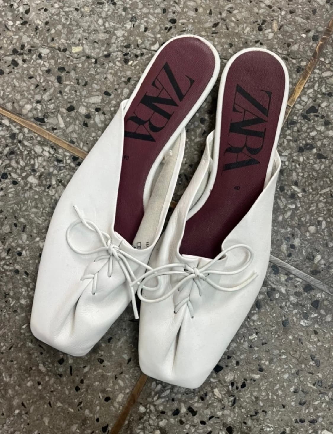 자라 zara 스트랩 플랫 뮬 단화 255 상품이미지1