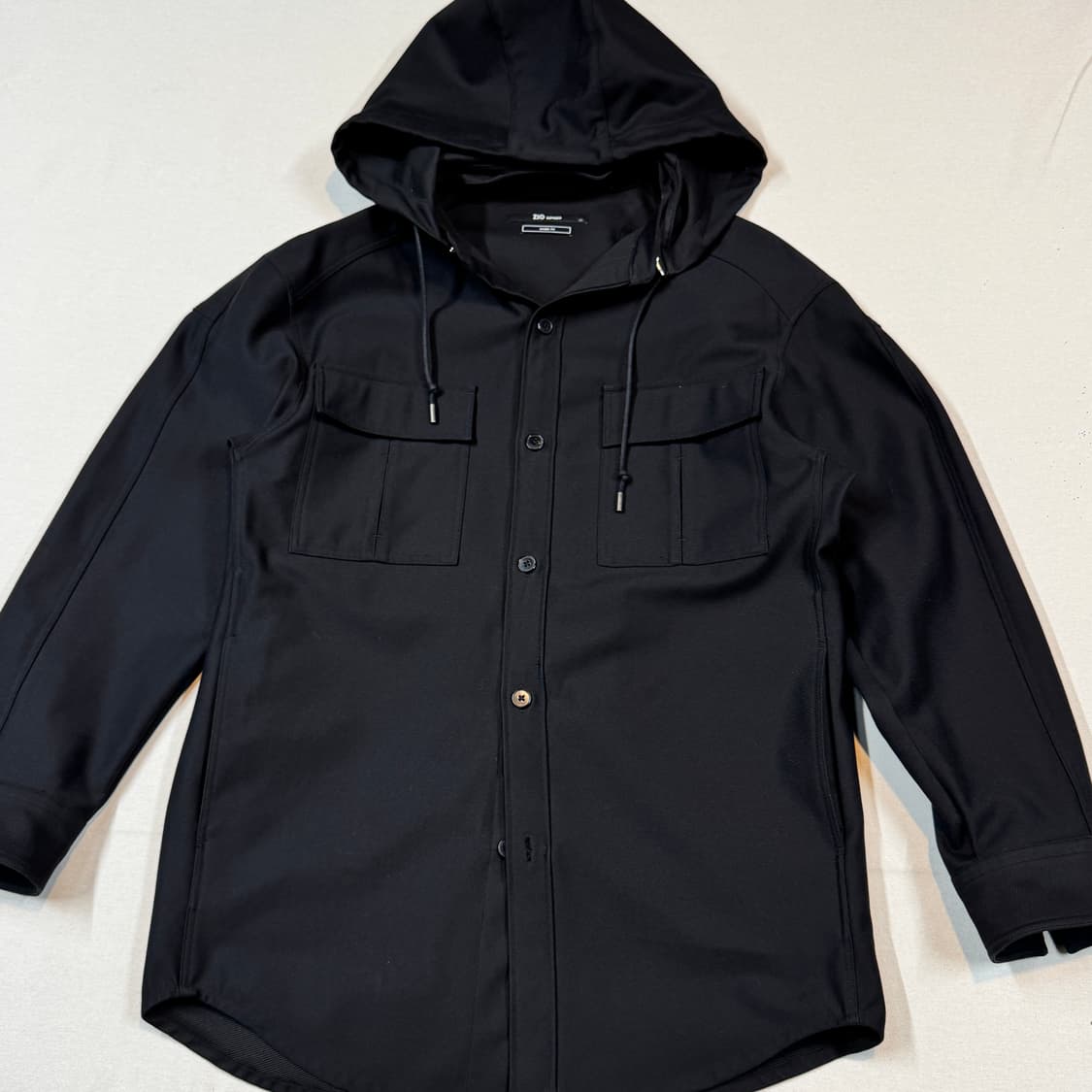 M) ZIO 송지오 버튼다운 오버핏 후드 셔츠 자켓 상품이미지2