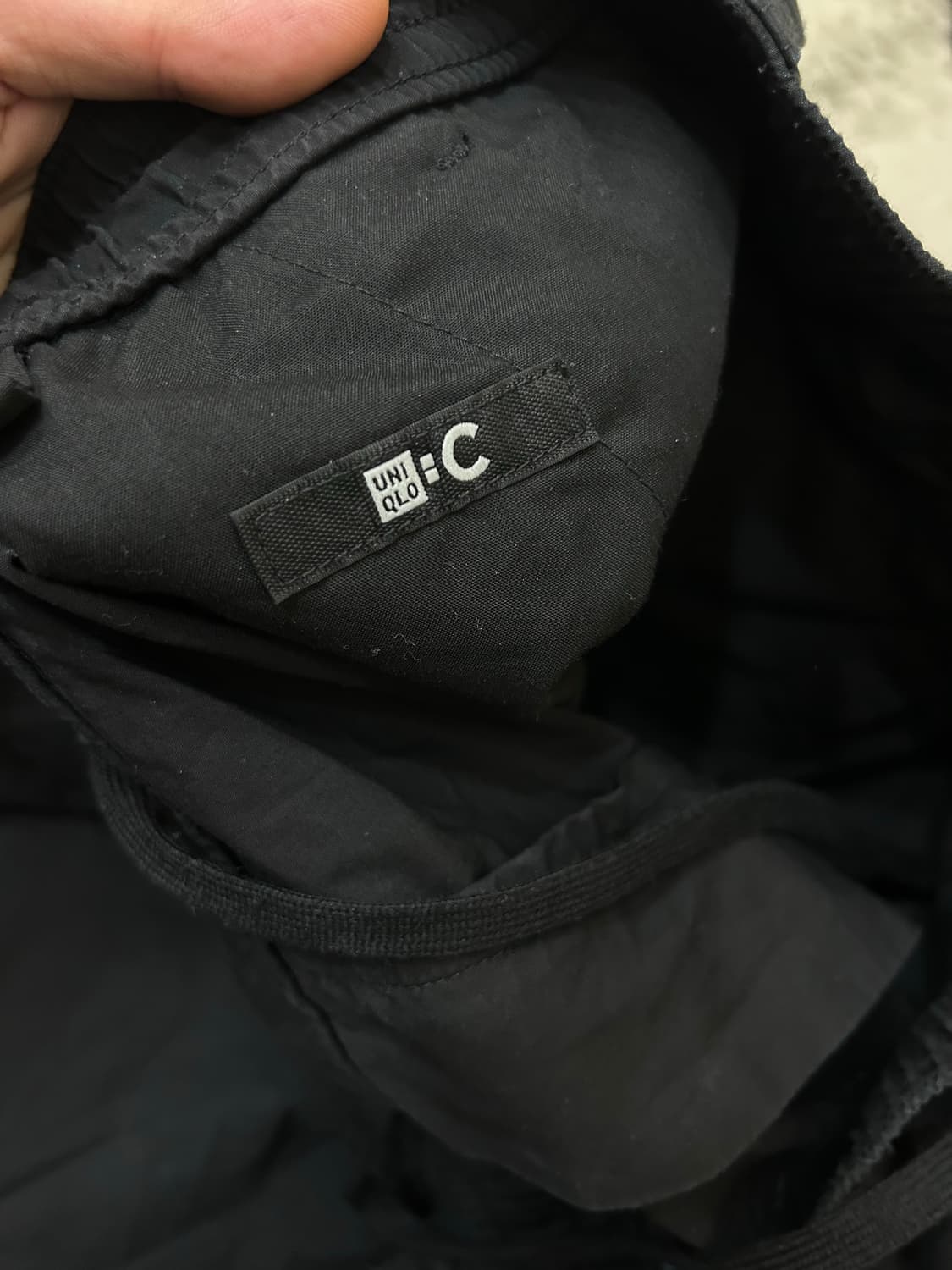 [L]유니클로C 카고 와이드 코튼 팬츠/블랙 상품이미지4