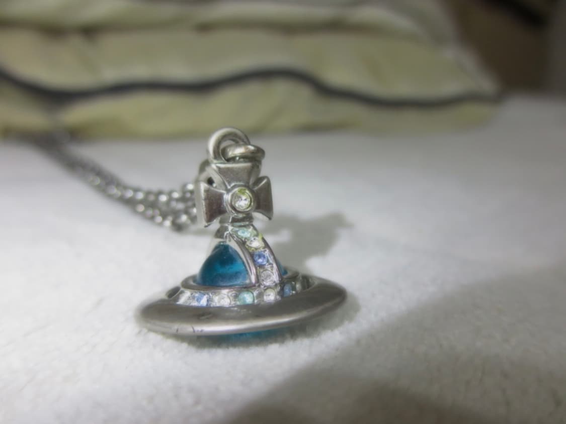 비비안웨스트우드 orb목걸이 블루 상품이미지1