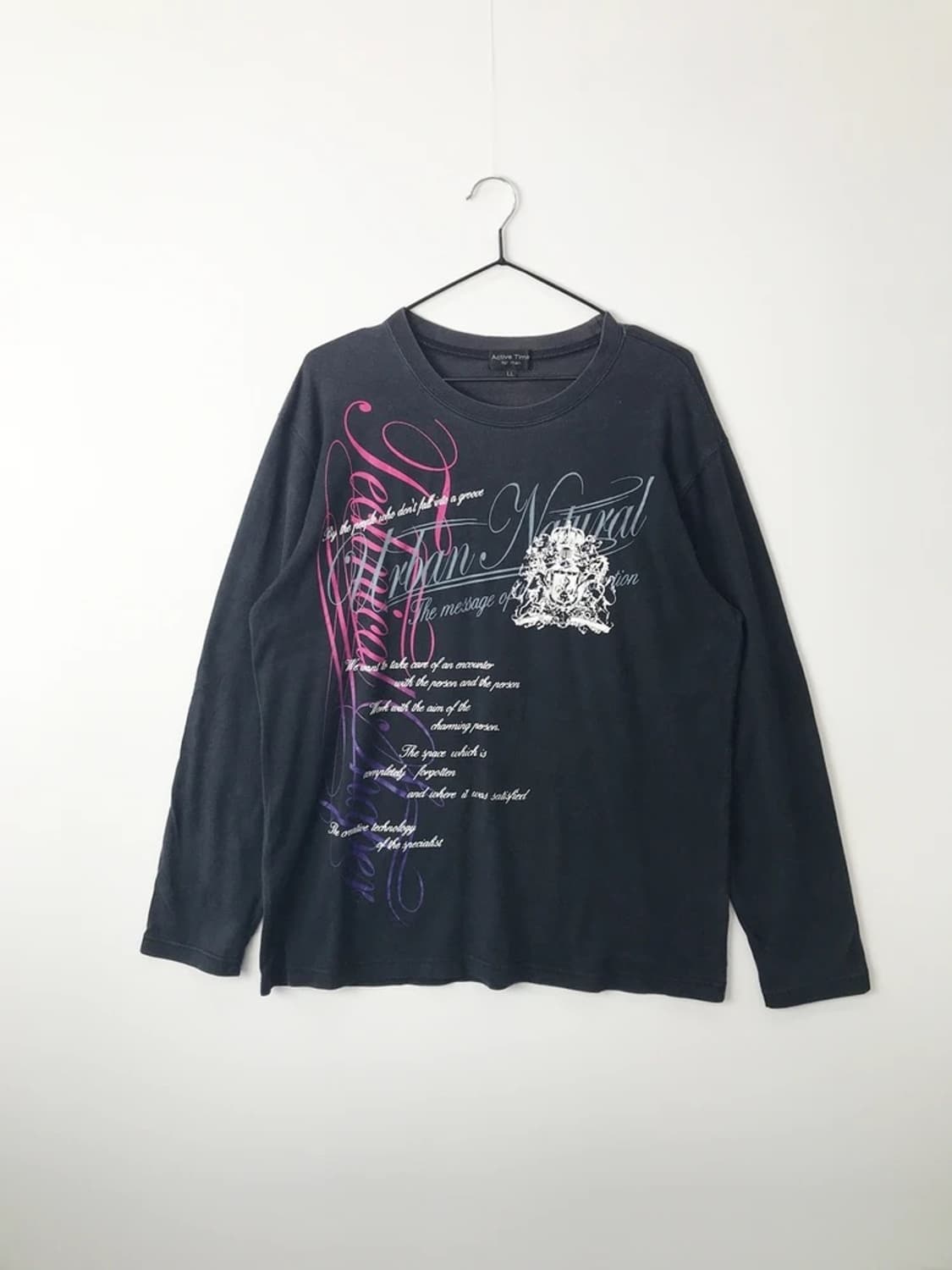 Active Time Script Graphic Long Sleeve 상품이미지4