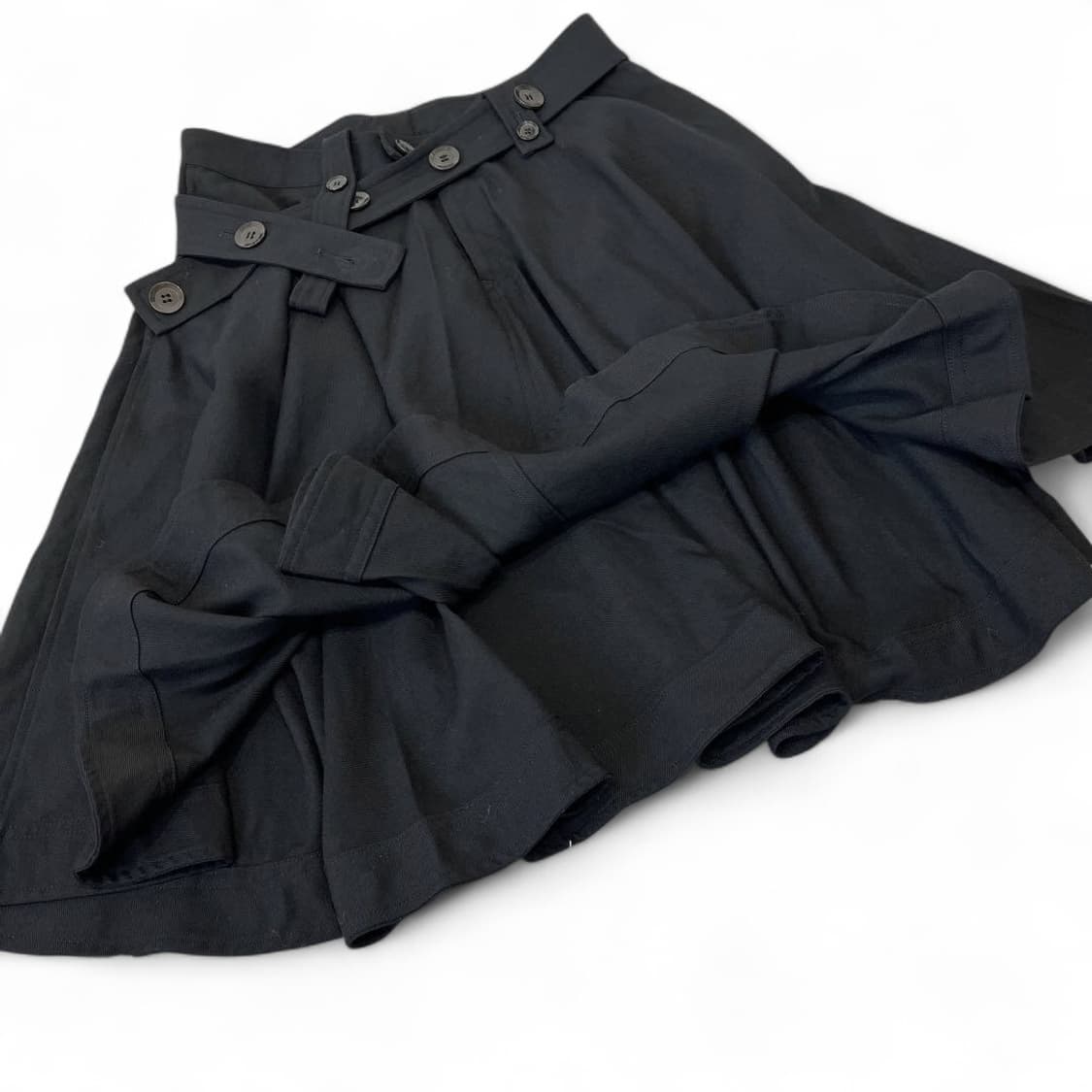 요지 야마모토 벨티드 플레어 롱스커트 상품이미지4