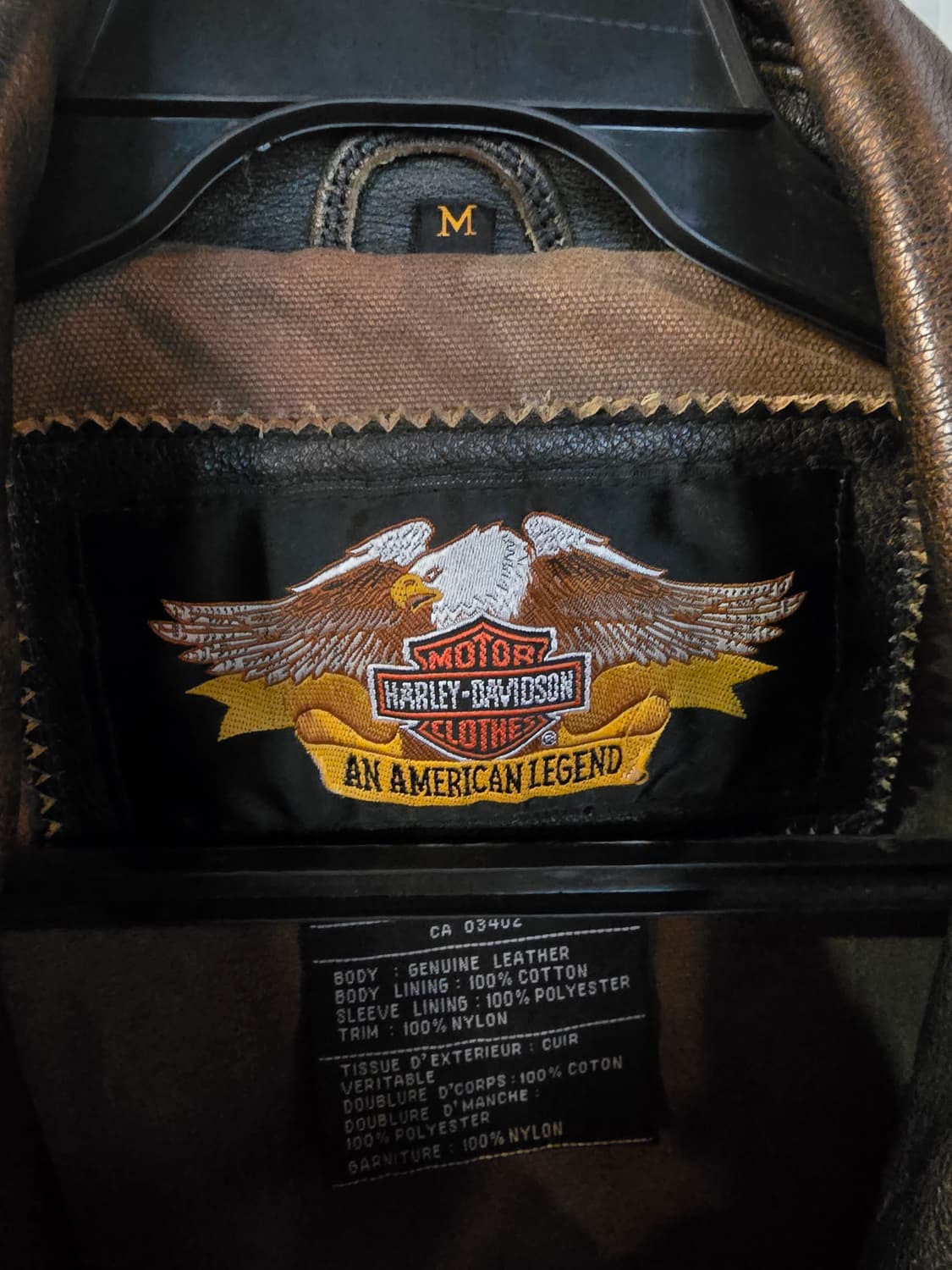 할리데이비슨 소가죽 패치 빈티지 항공점퍼 상품이미지6