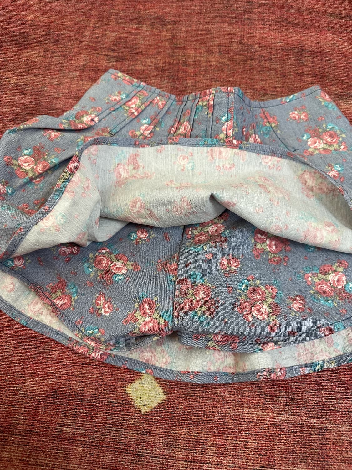 빈티지 플라워 미니 스커트(치마바지) 상품이미지5