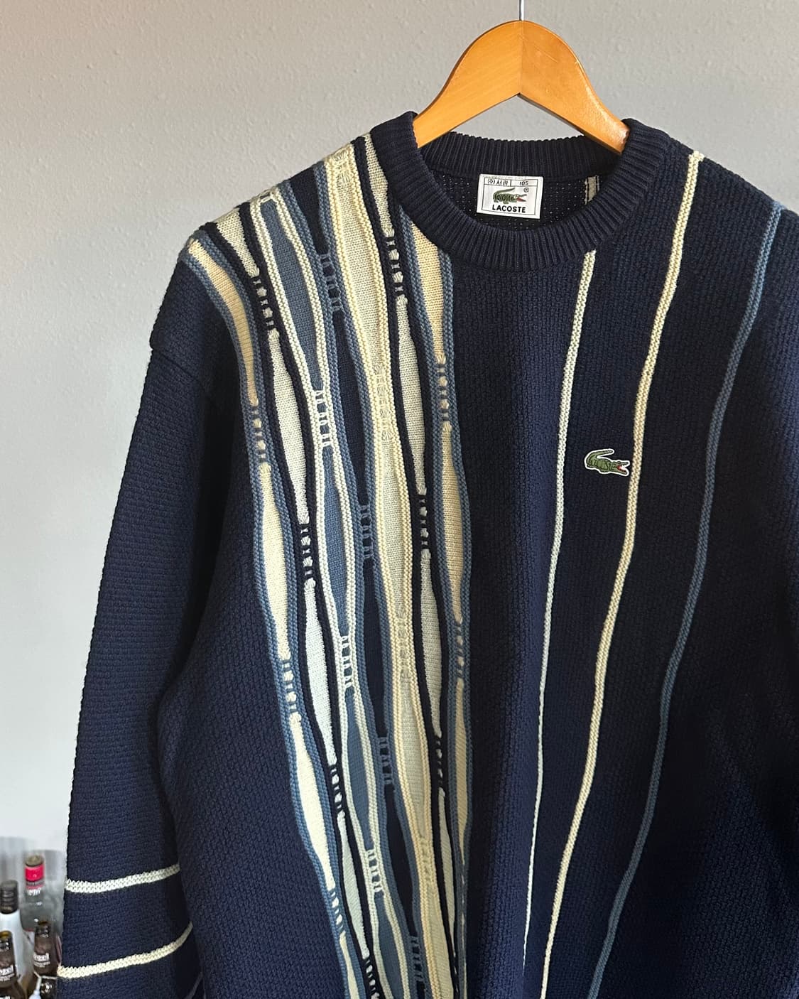 [XL]라코스테 네이비 케이블 니트 상품이미지2