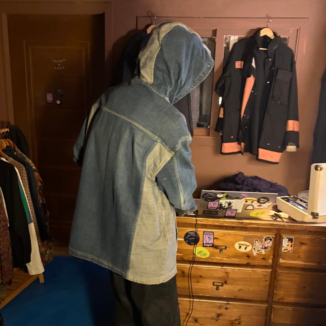 QUIKSILVER TWO TONE DENIM ZIPUP JACKET 상품이미지5