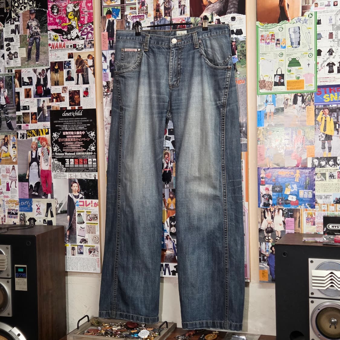 캘빈 클라인 사이드 라인 와이드 데님 팬츠 상품이미지2