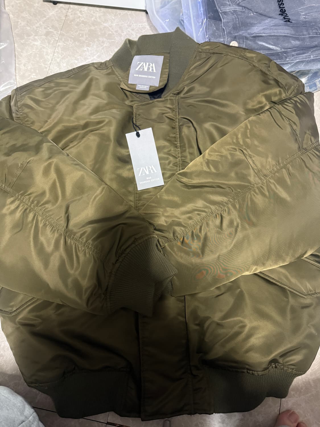 M사이즈 자라 오버사이즈 봄버 자켓 카키 8281/407 상품이미지2