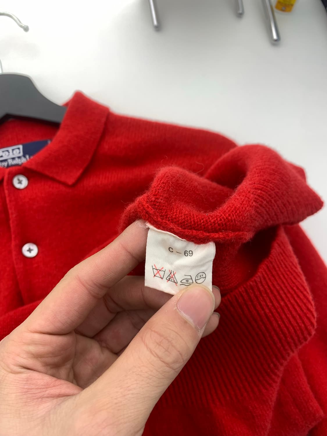 폴로 랄프로렌 크레스트 와펜 램스울 카라 니트 상품이미지8