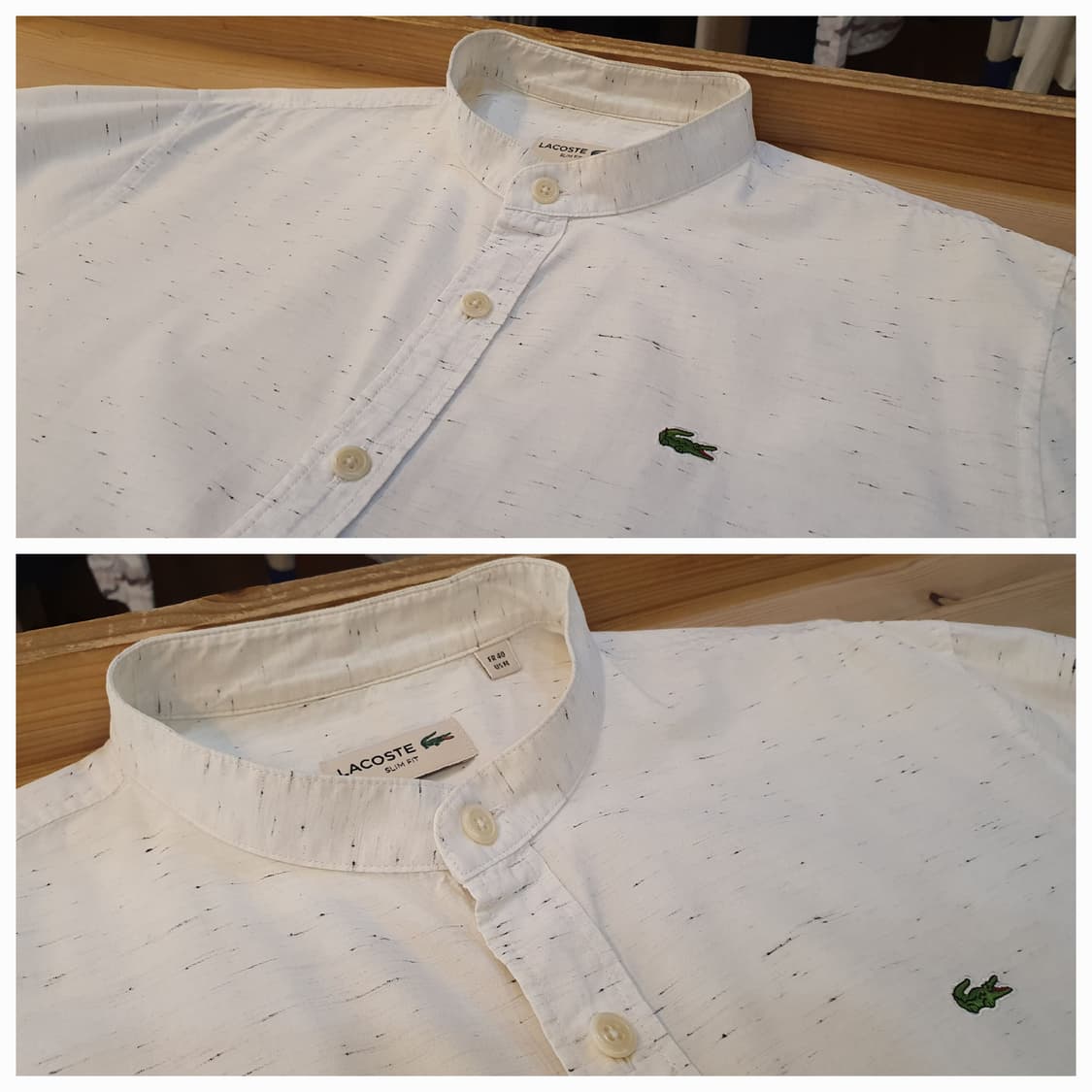 100.라코스테 Slim Fit 라운드넥 셔츠  상품이미지3