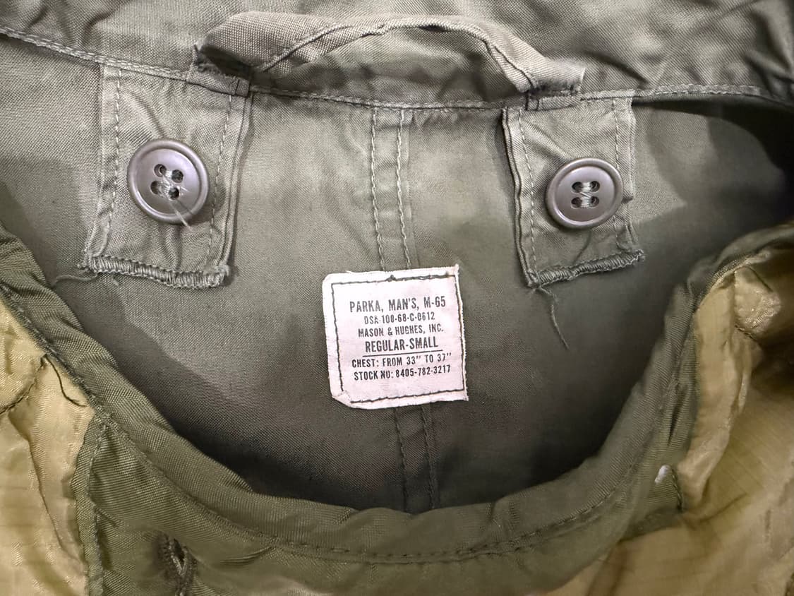 (레어) 미군 오리지널 m65 피쉬테일 파카 1세대 S 상품이미지8