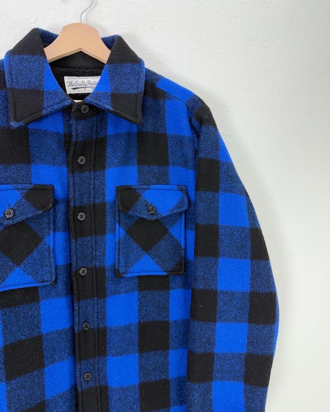 와코마리아 16fw 버팔로 체크 투포켓 울 셔츠 자켓 상품이미지4
