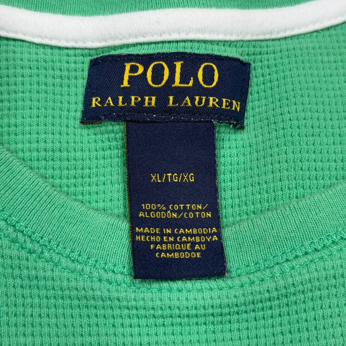 폴로 랄프로렌 포니 그린 와플 롱슬리브 긴팔 XL 상품이미지4