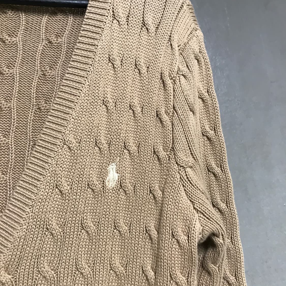 폴로 랄프로렌 케이블 니트 가디건 베이지 XL 상품이미지4