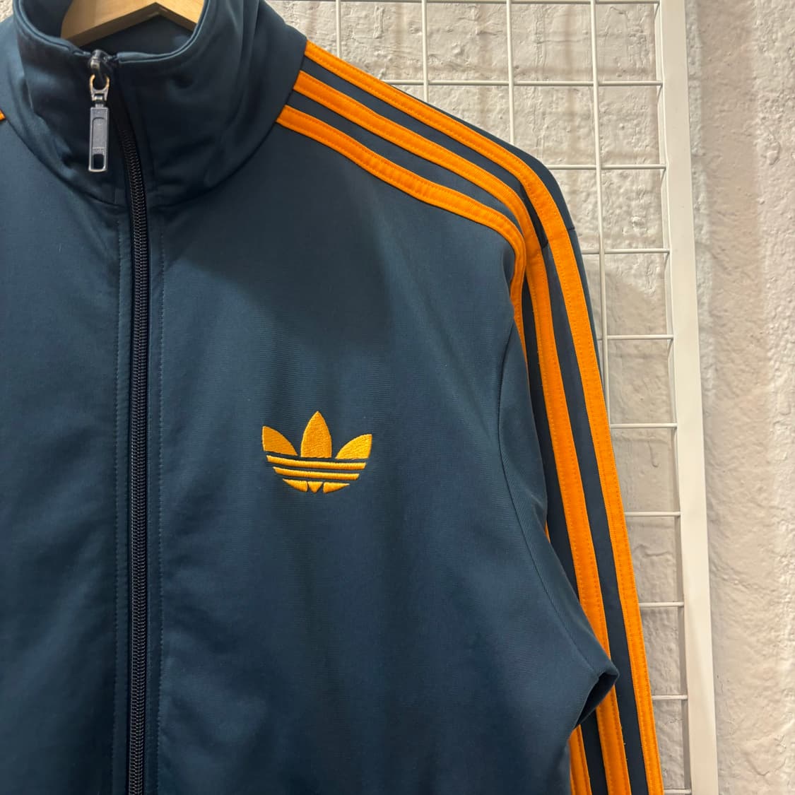 아디다스 파이어버드 네이비 오렌지 트랙탑 져지 S 상품이미지5