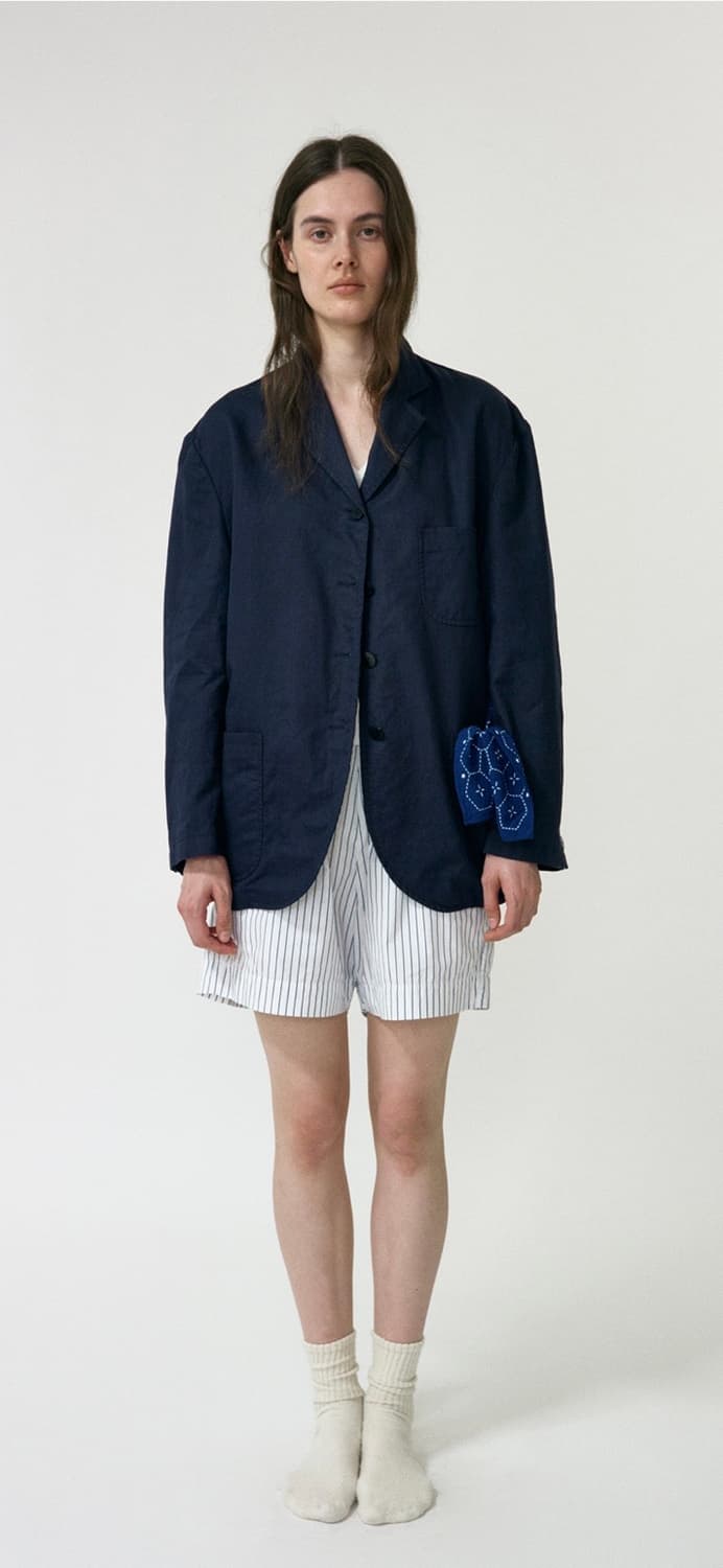 낫띵리튼 네이비 린넨 자켓 상품이미지2