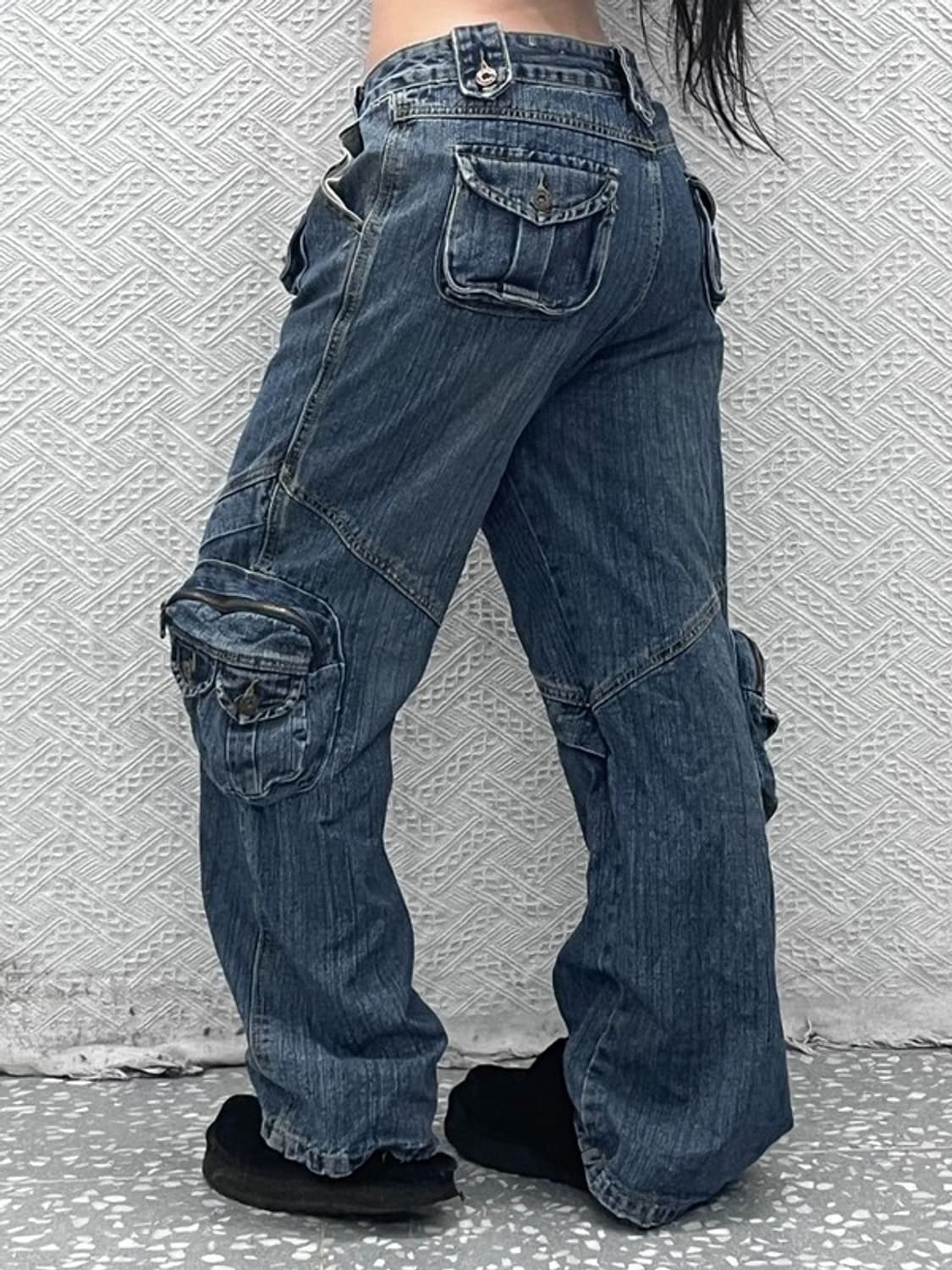 카르뱅 올드스쿨 스트릿 힙합 멀티포켓 워크 카고팬츠 32인치 C08952 상품이미지2