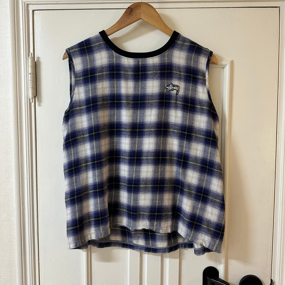 스투시 체크 슬리브리스 상품이미지2