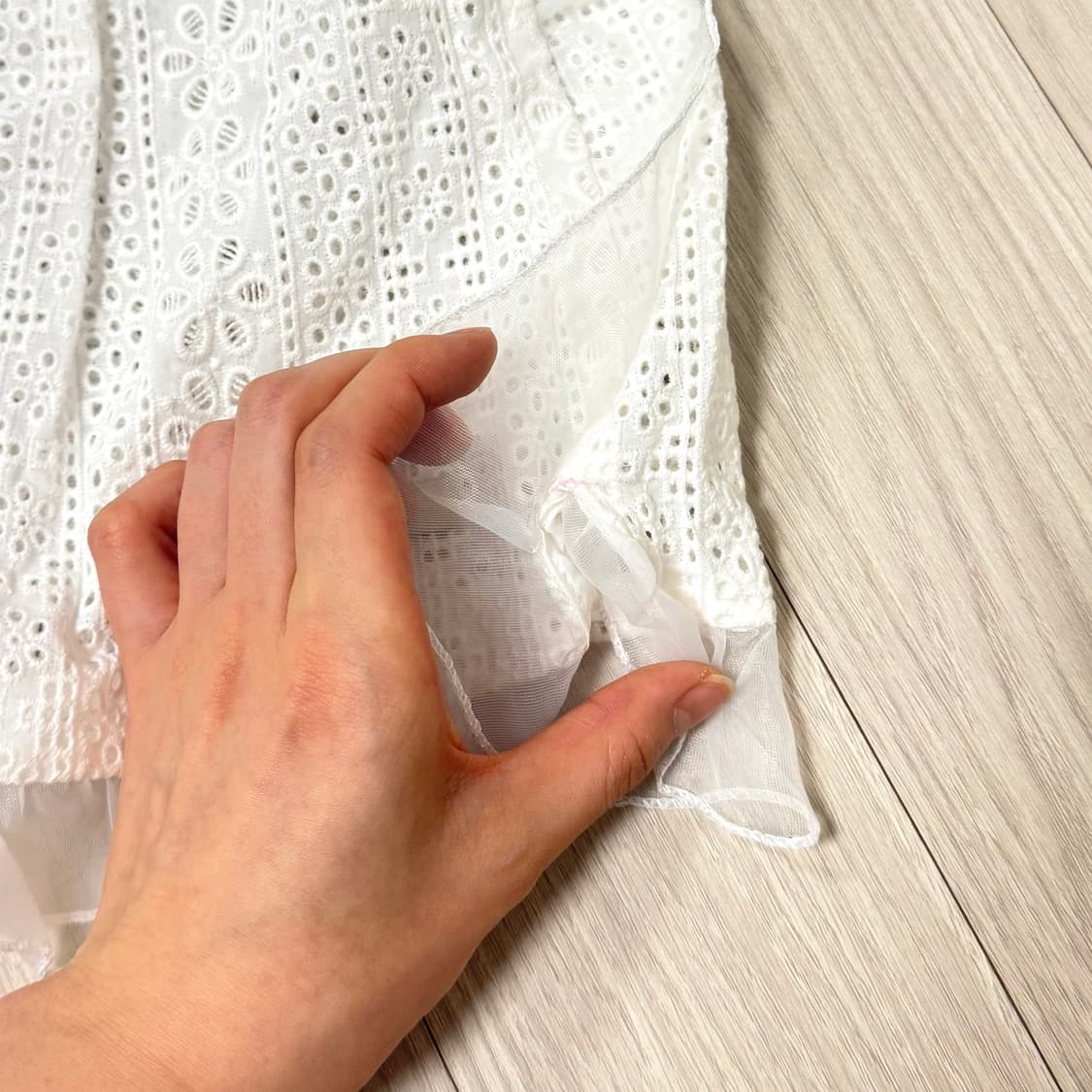 오버듀플레어 오간자 셔링 숏팬츠 상품이미지4