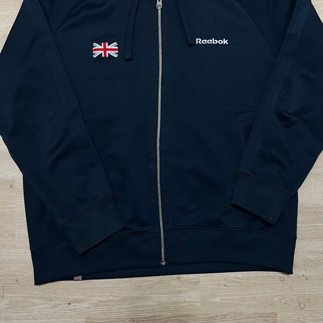 리복 클래식 유니언잭 자수로고 후드집업 [네이비] 2XL/110 상품이미지3