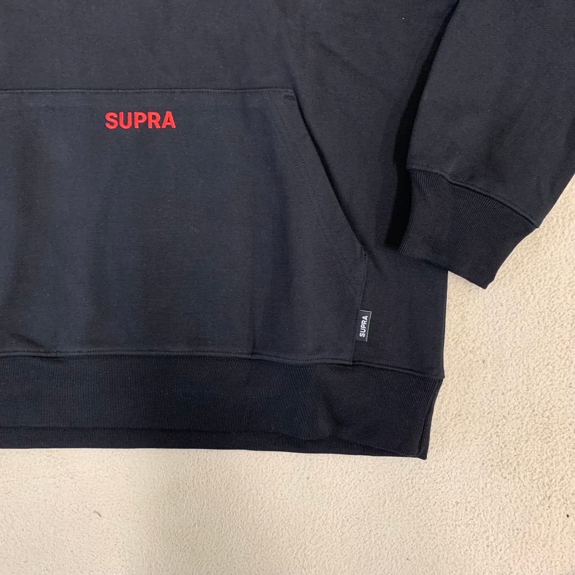 SUPRA 수프라 빅로고 후드 티셔츠(L/블랙) 스웻셋업 상품이미지3