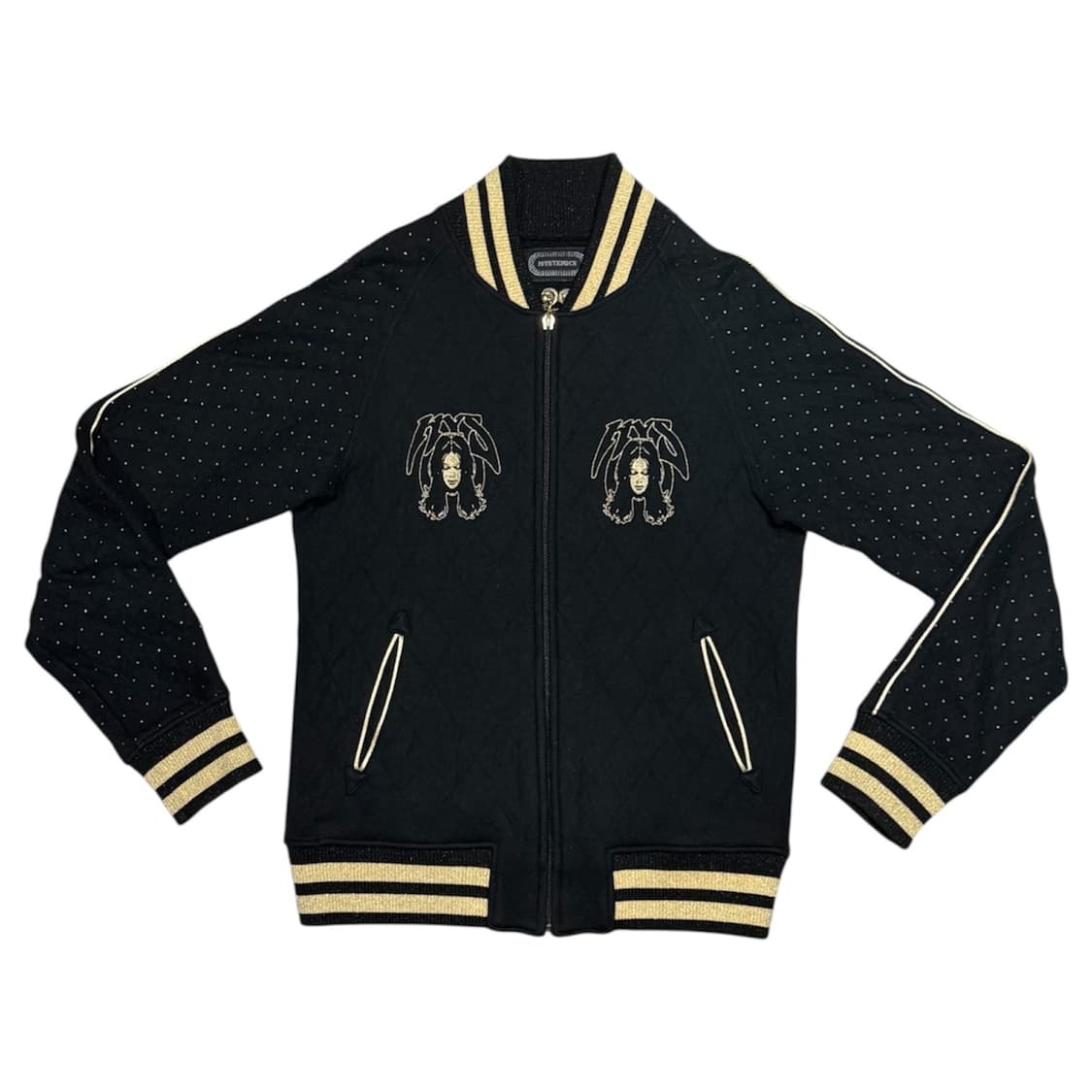 히스테릭 글래머 아카이브 자수 히스걸 쌍메두사 폴카닷 바시티 봄버 자켓 상품이미지2