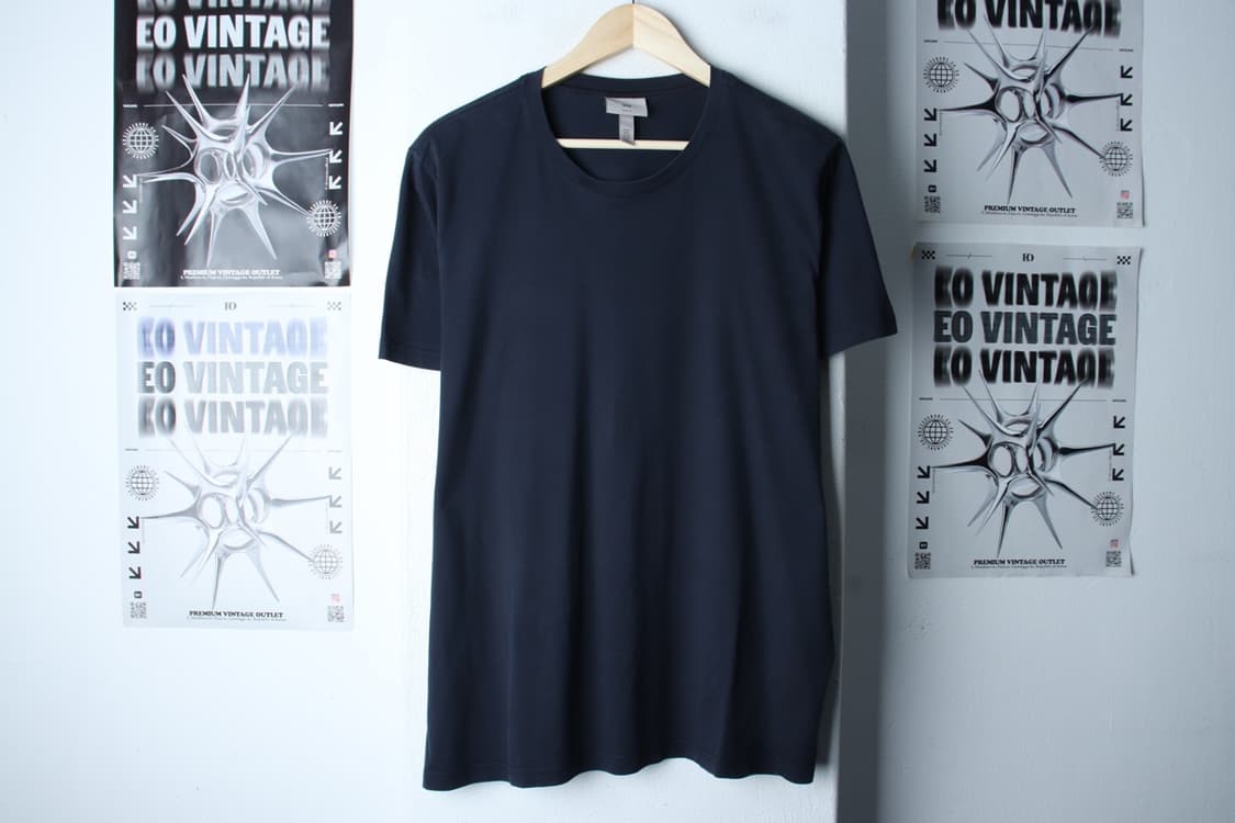 (2XL) 에이치앤엠 반팔 티셔츠 네이비 무지 기본-H31698 상품이미지2
