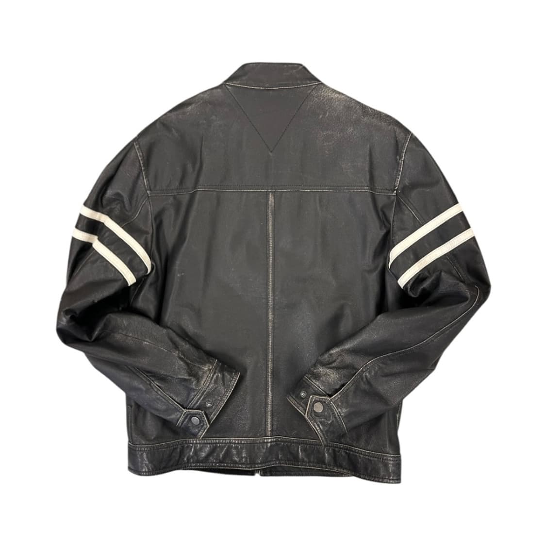 L) 타미힐피거 블랙 리얼레더 라이더 자켓 OJ-P-- 상품이미지2