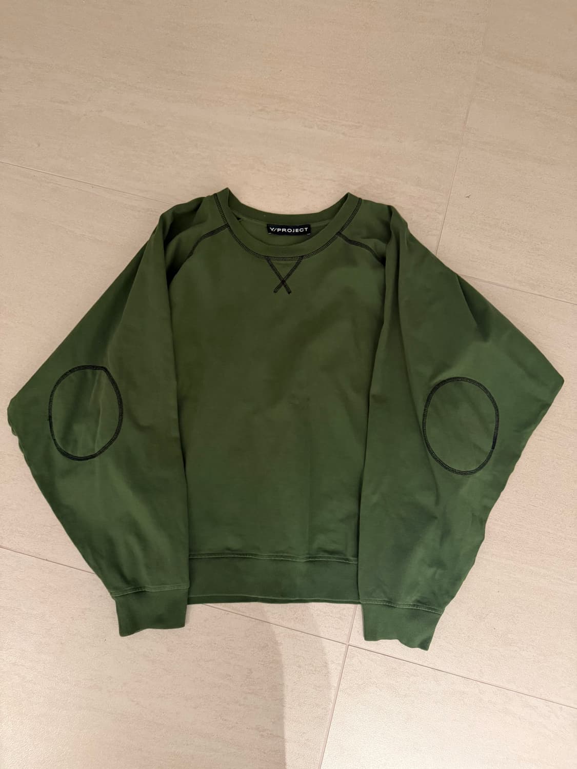 Y/PROJECT 루드핏 카키 맨투맨 상품이미지1