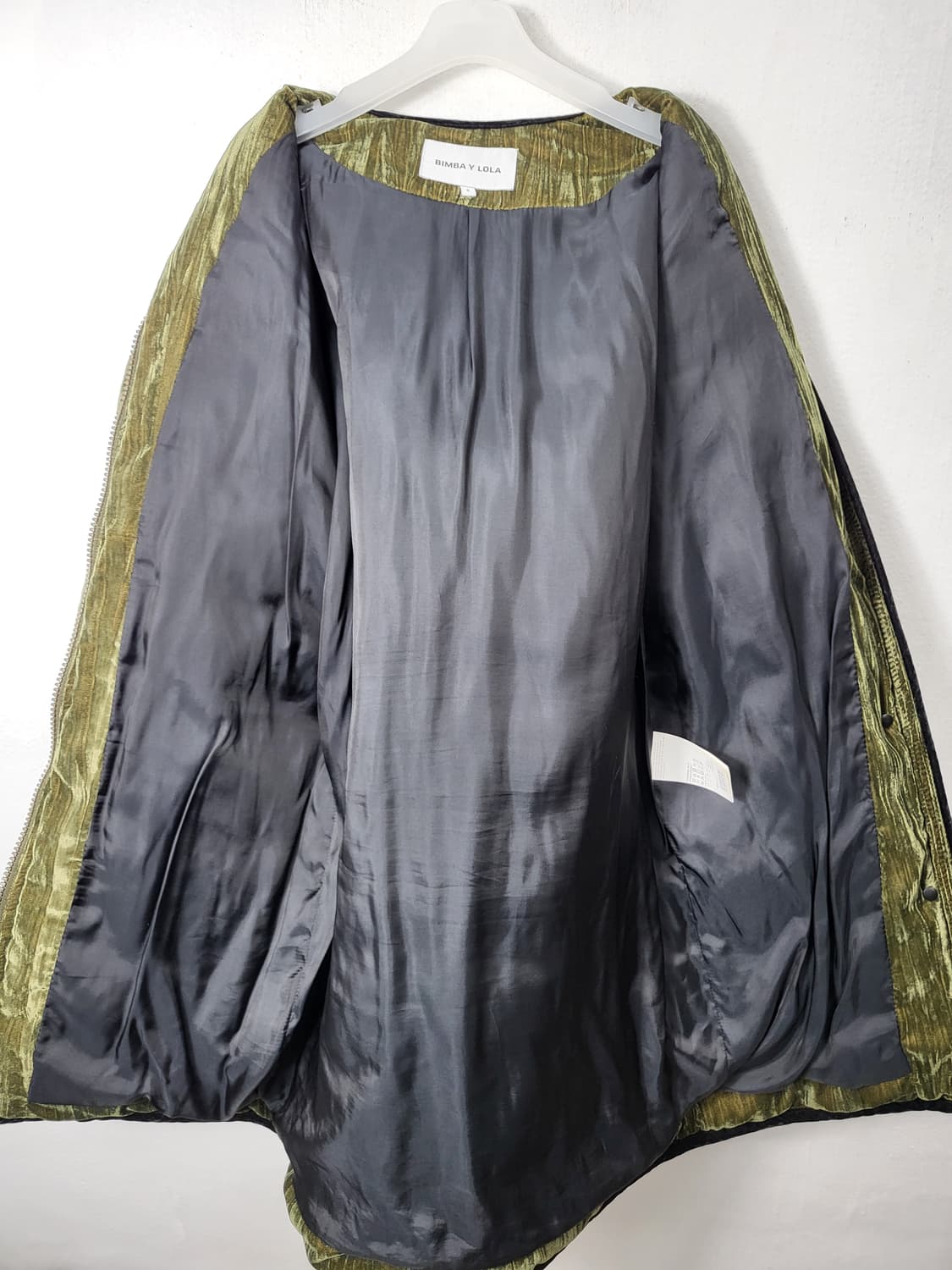 BIMBA Y LOLA 빔바이롤라 그린소프트벨벳 덕다운패딩 S 90-95 상품이미지6