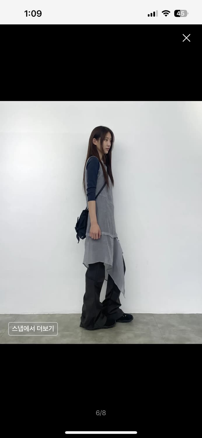 Miseki Tie-up mini drawstring bag BLACK 상품이미지4