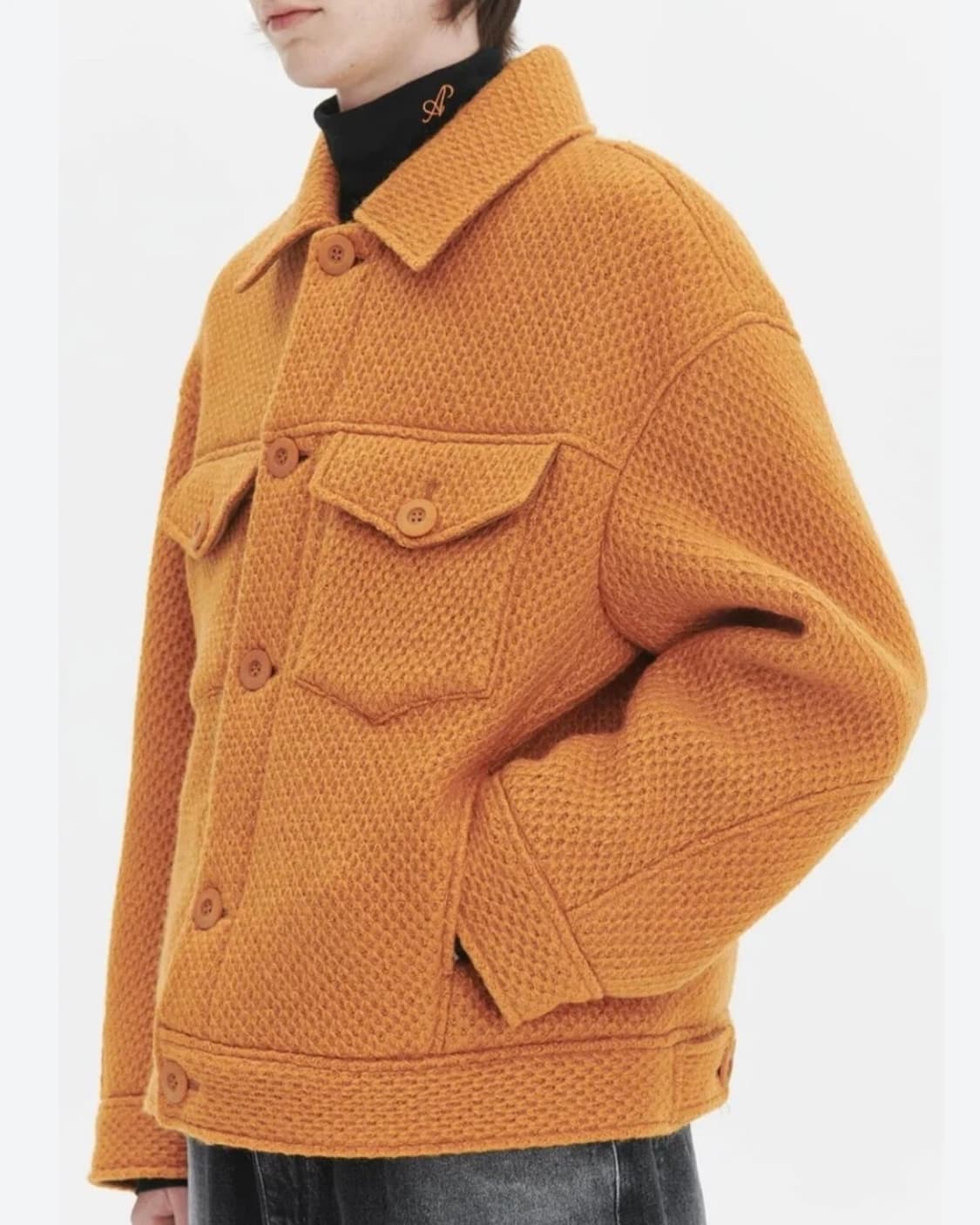 AFTER PRAY 오렌지 와플 숏 자켓 L 남자 상태 최고 상품이미지1