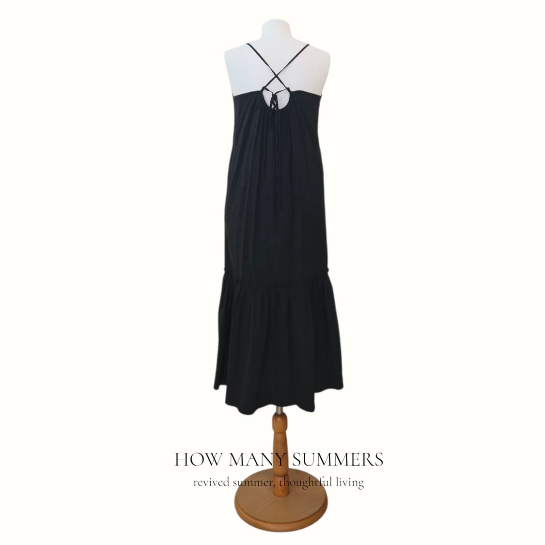 캉캉 롱 원피스 블랙 F 나시 뷔스티에 브이넥 린넨혼방 dress 상품이미지2