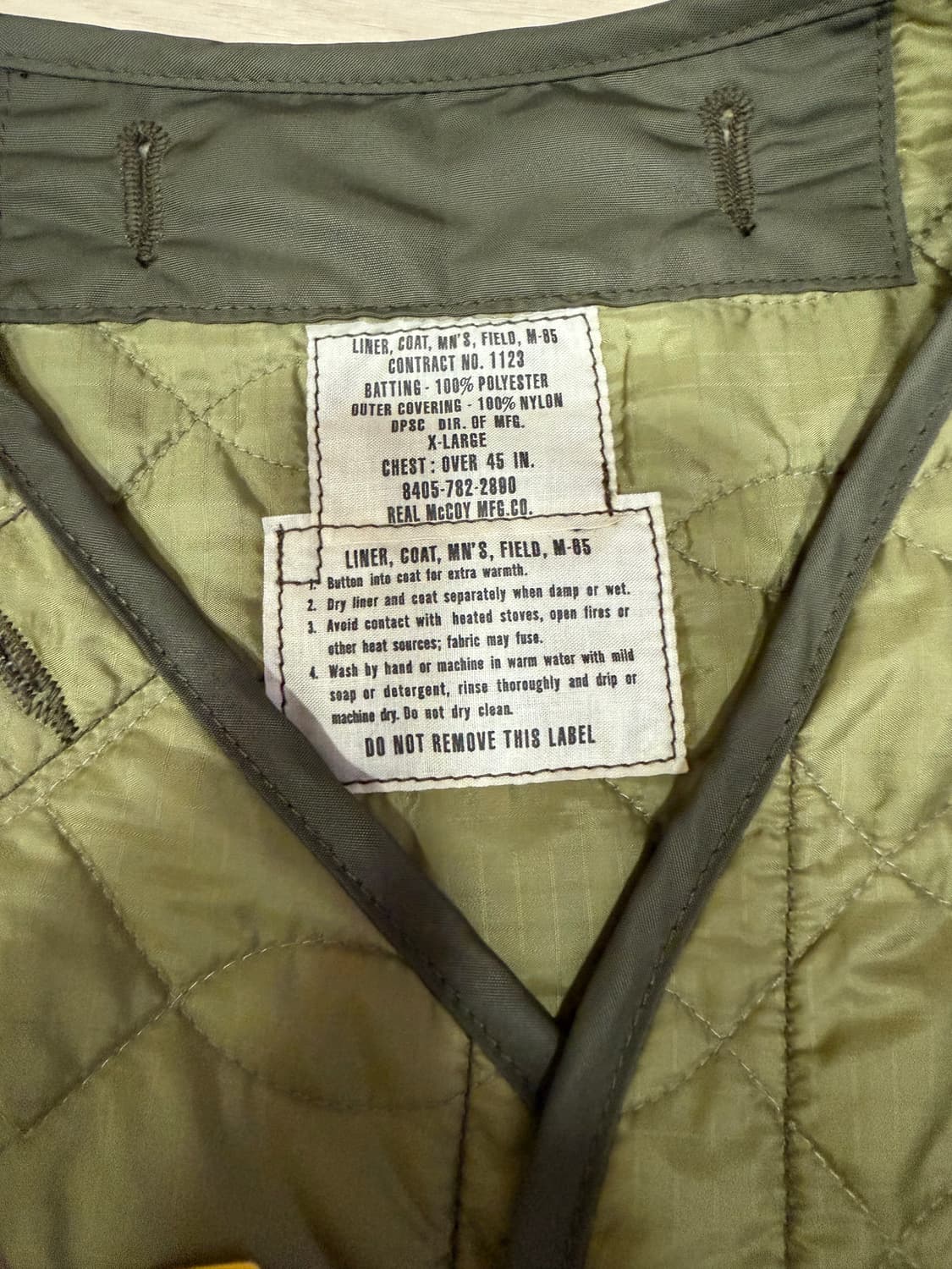 리얼맥코이 M-65 필드 자켓 XL + 리얼맥코이 라이너(내피)XL 상품이미지7