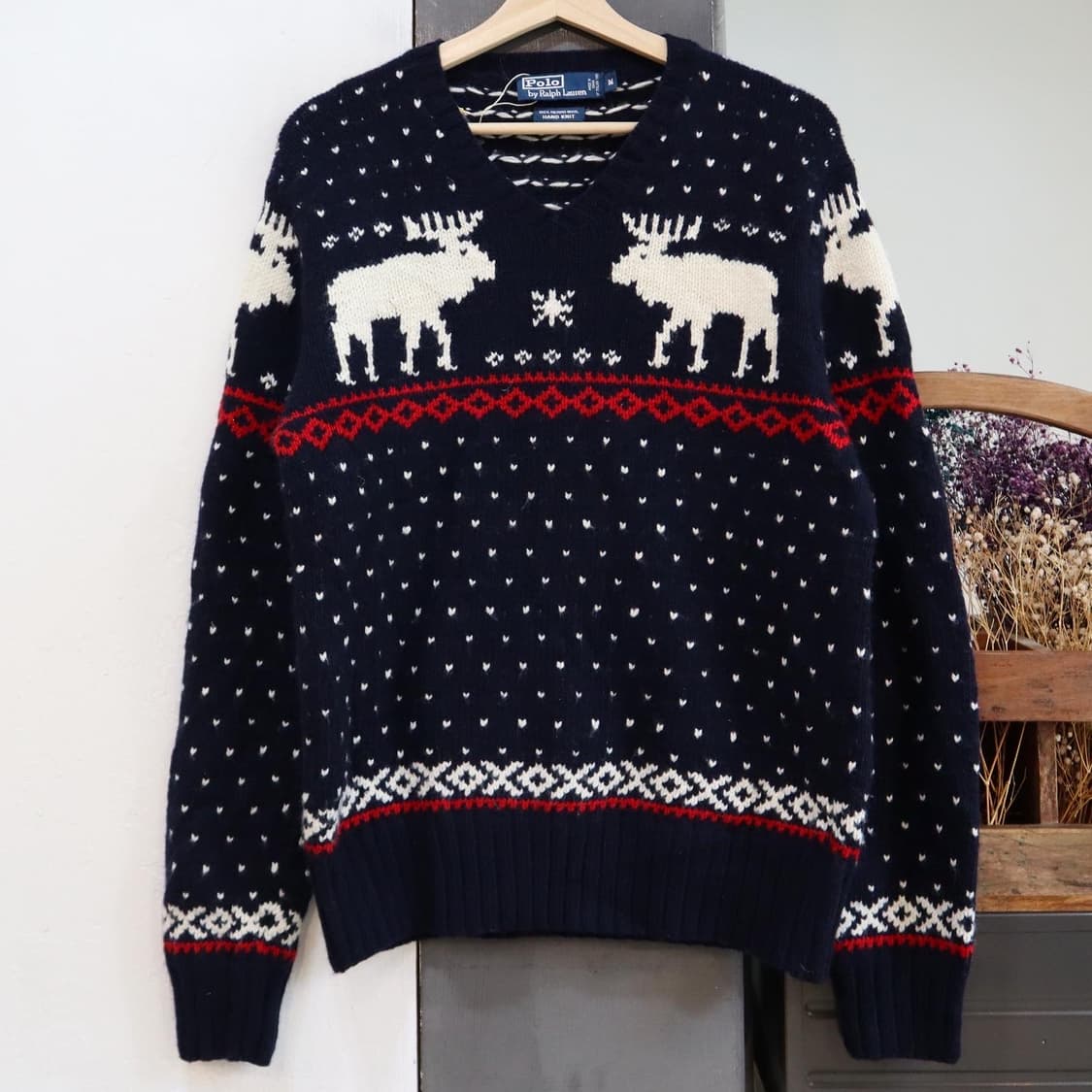 폴로 노르딕 브이넥 니트  상품이미지1