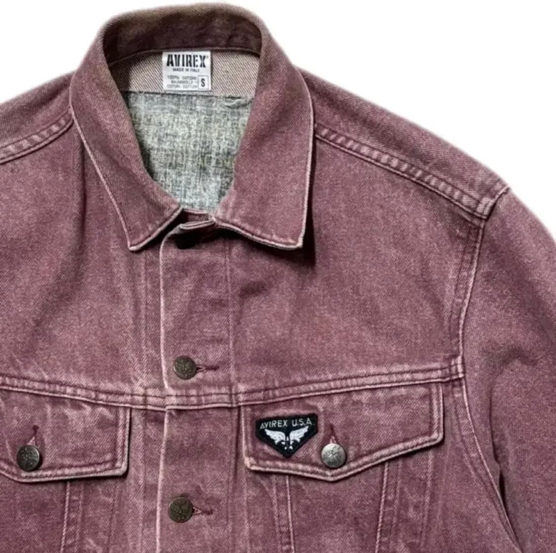 avirex 아비렉스 빈티지 핑크 데님 자켓 상품이미지1