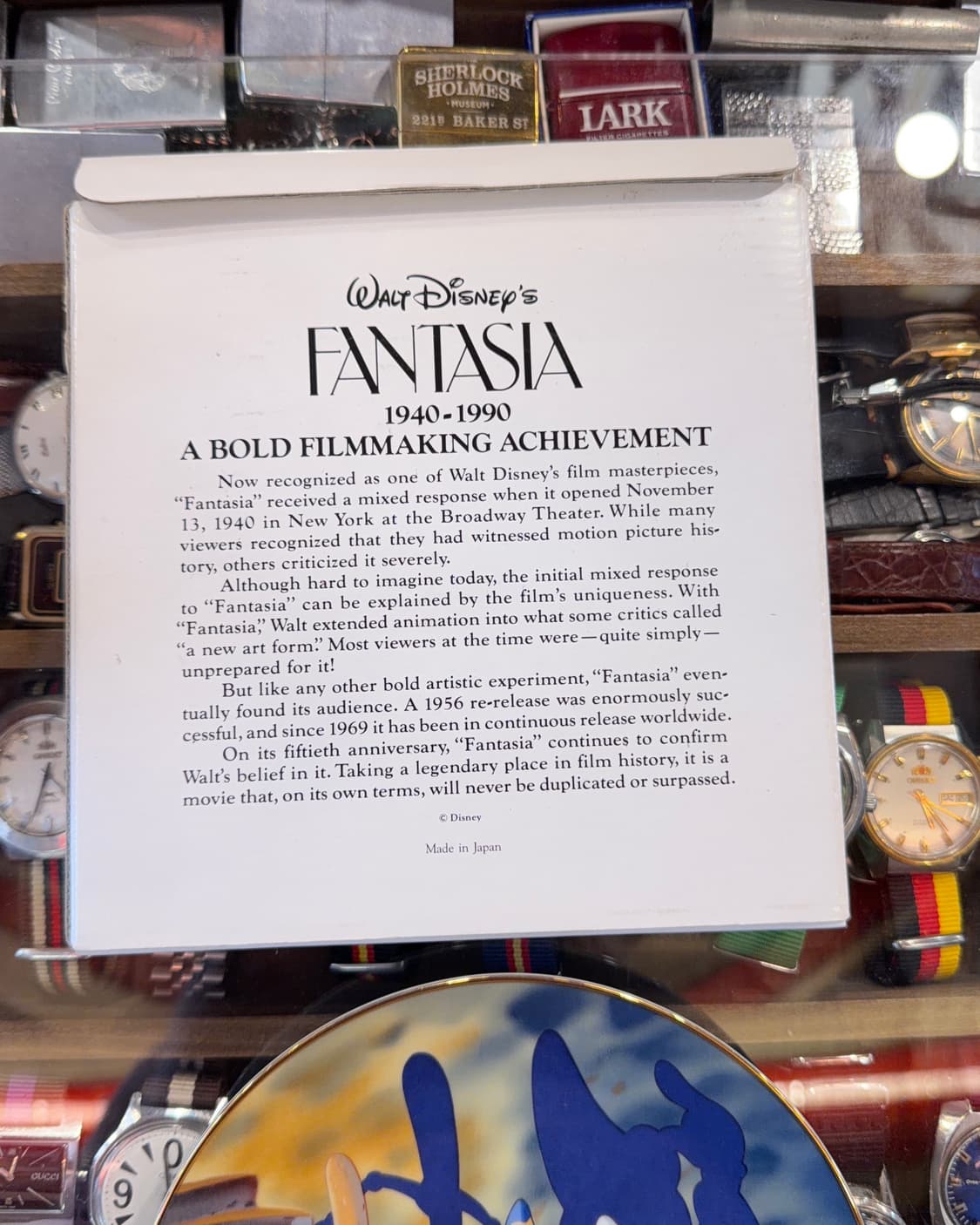 빈티지 소품 디즈니 판타지아 50주년 기념  접시 상품이미지4