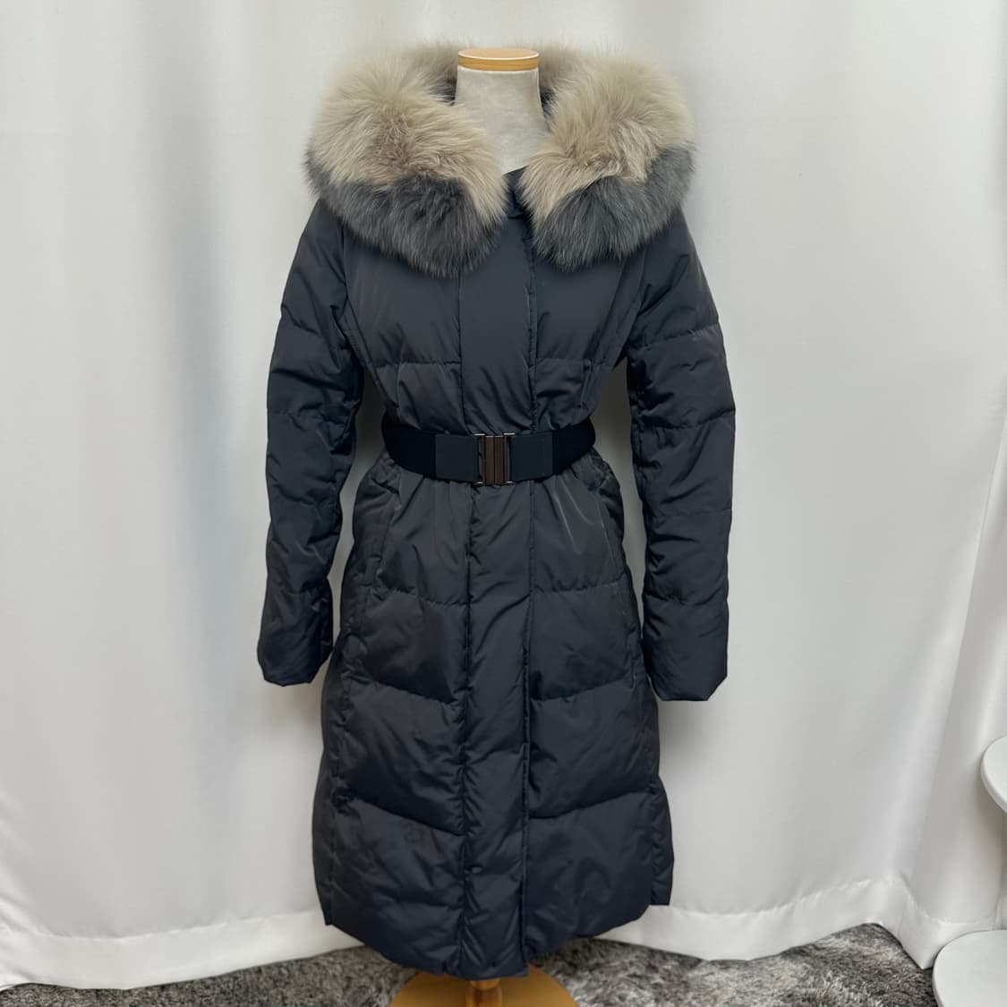 잇미샤 여자 폭스퍼 후드 롱패딩 44-66 상품이미지1