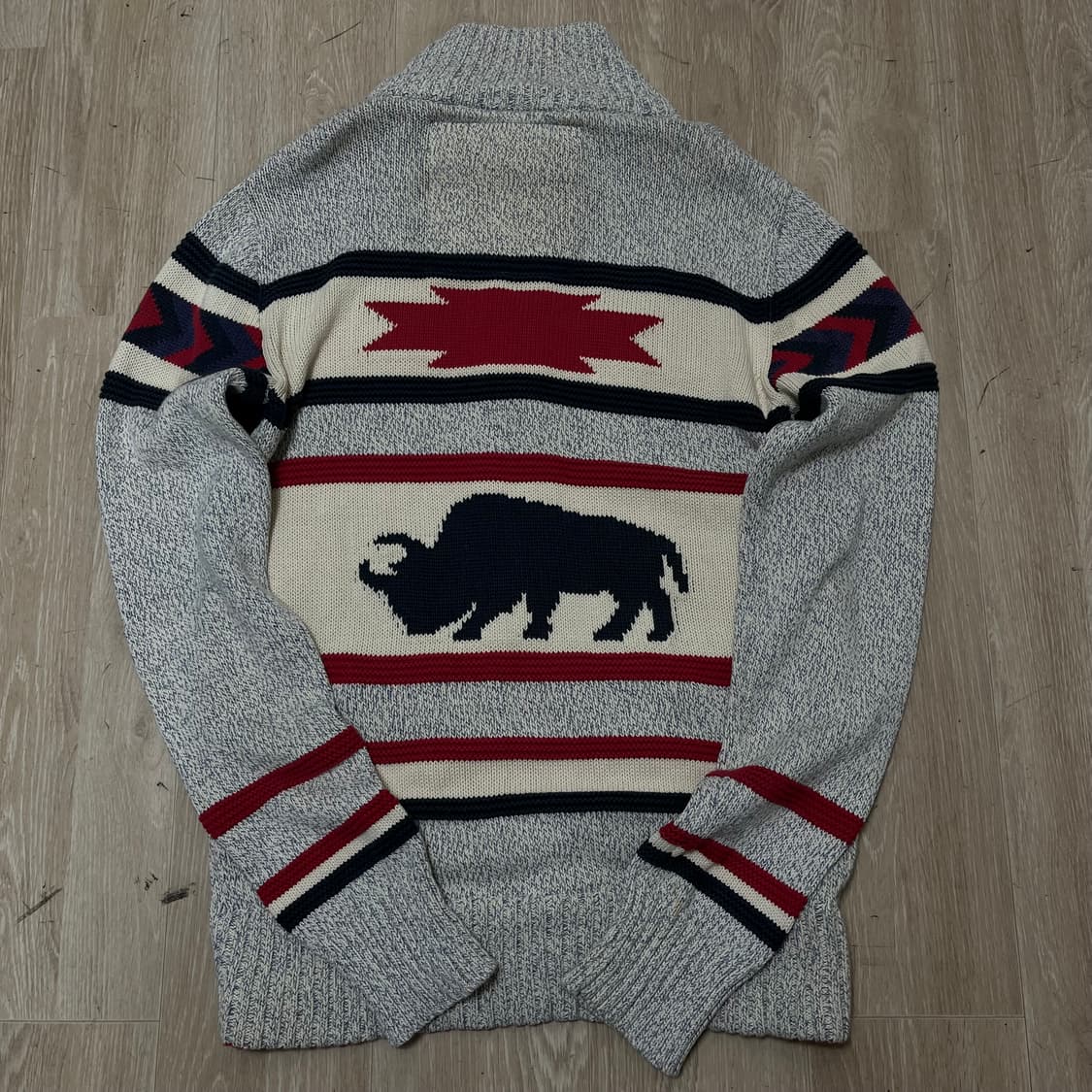 빈티지 Superdry 아즈텍 코위찬 니트 집업 가디건 M/95 상품이미지8