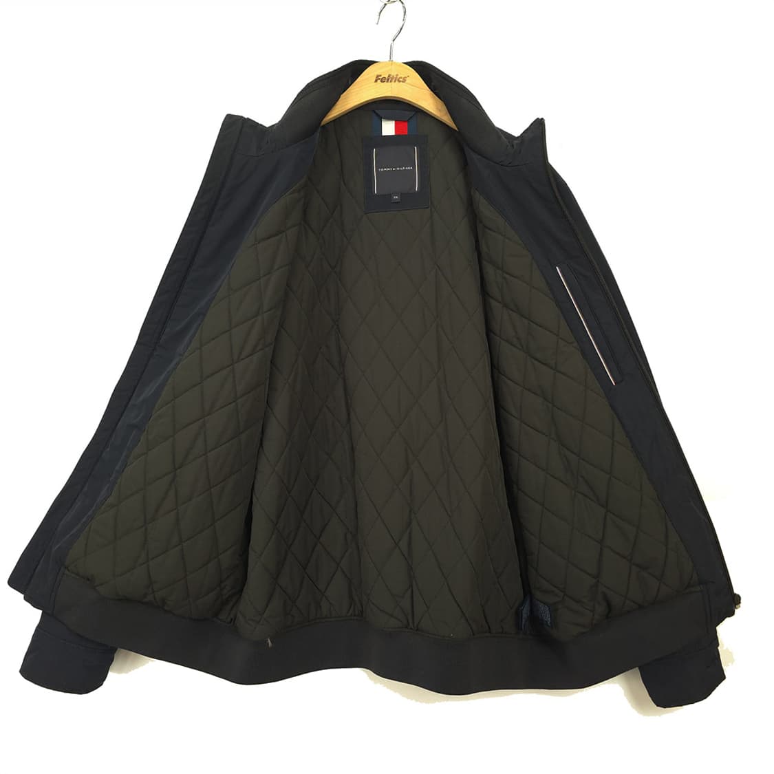 남성 타미 힐피거 TOMMY HILFIGER 블랙 퀼팅 자켓 XXL 상품이미지6