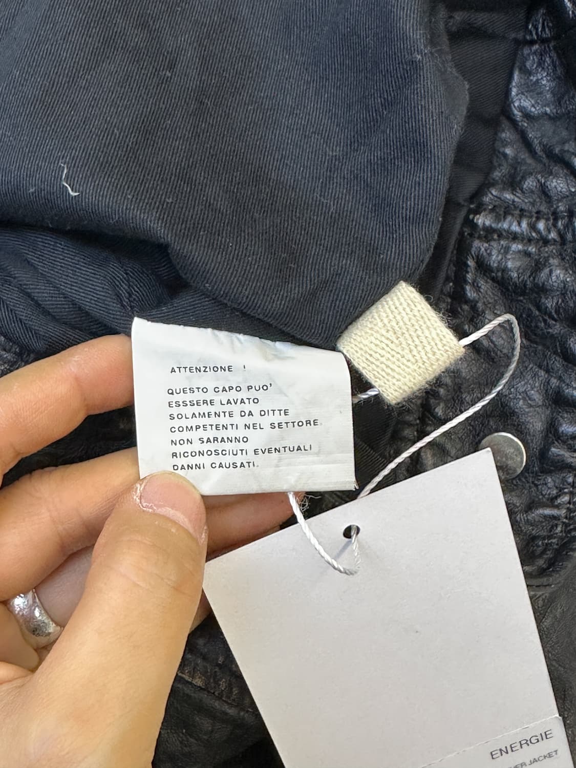 Energie 이태리 페이드 바이커 레더 자켓 상품이미지8