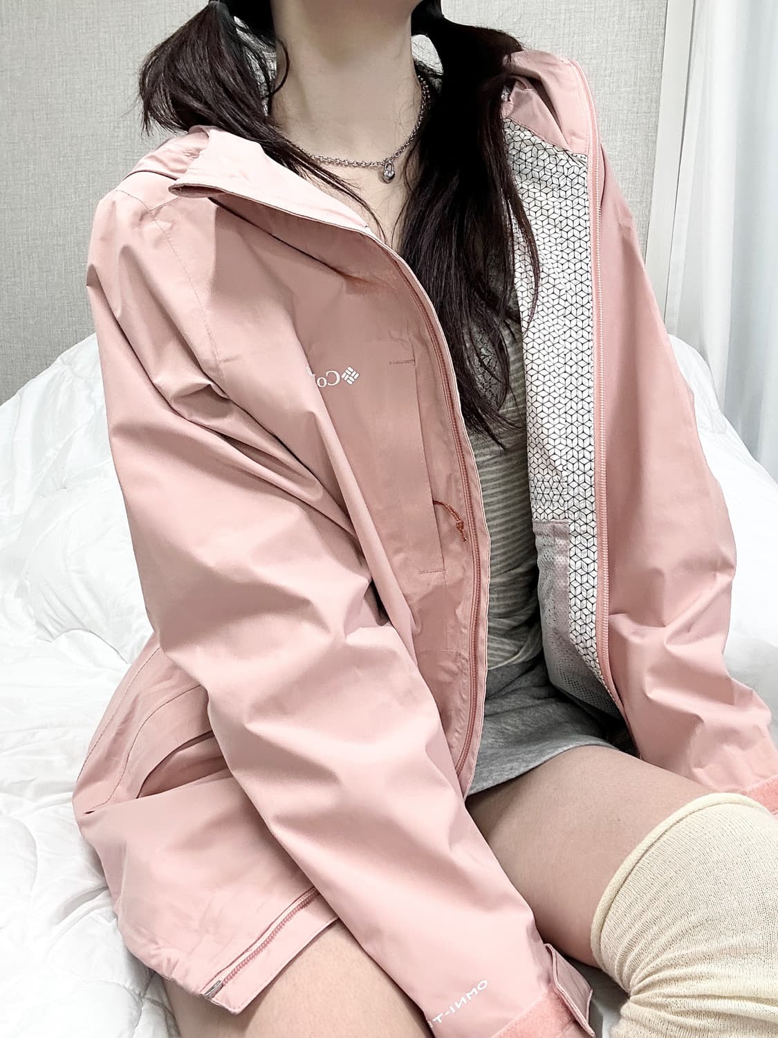 콜롬비아 베이비핑크 바람막이 상품이미지1
